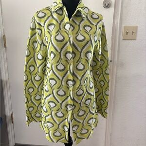 Zara Lime and White Textured Knit